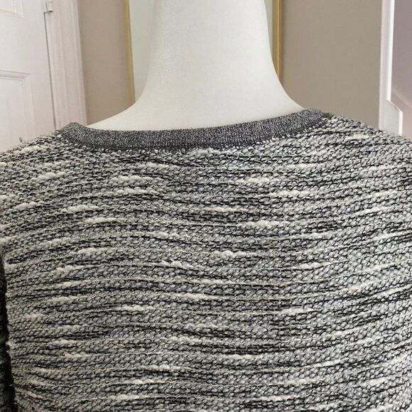 American Eagle Outfitters Women’s Gray White Knit Metallic Thread SZ S/P - Picture 3 of 9